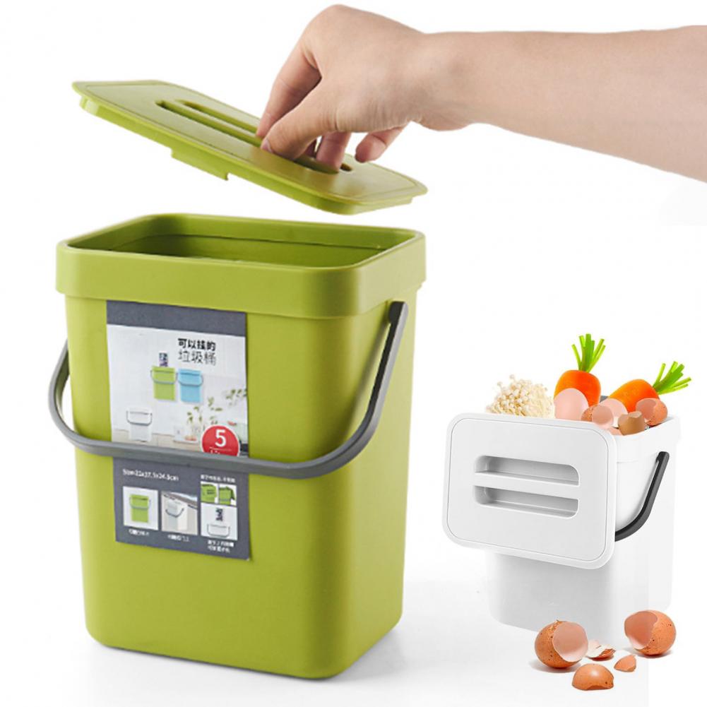 Compost Bin Countertop - 3/5 L Küche Mülleimer Hängen Abfall