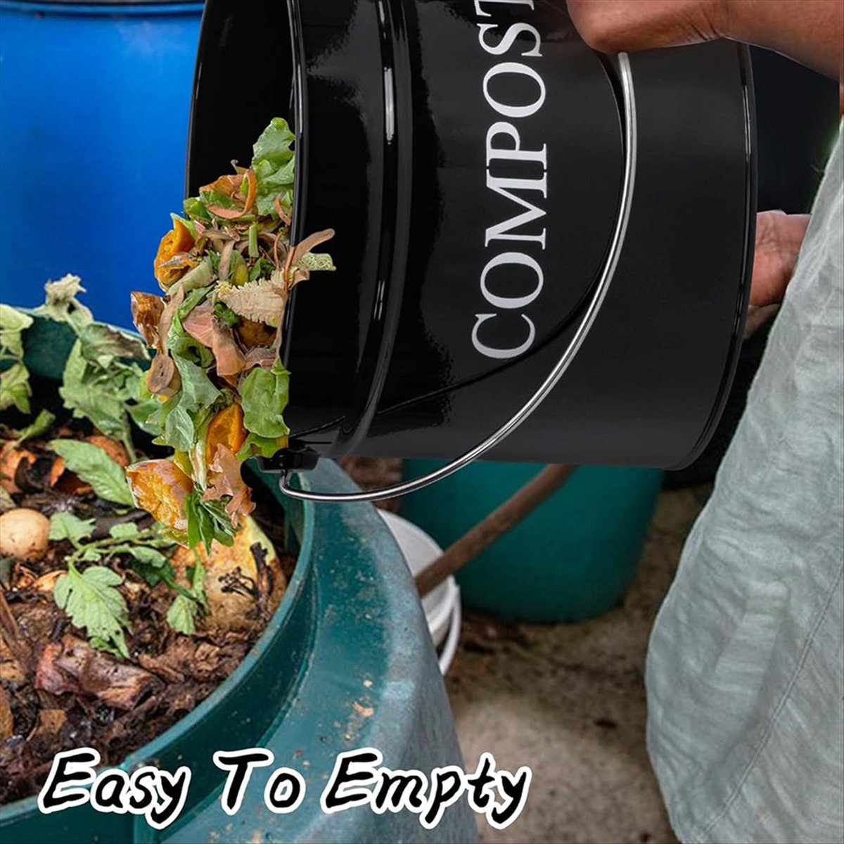 Compost Bin Countertop - Küchenkompostbehälter für die Küchenarbeitsplatte, 1 Gallonen