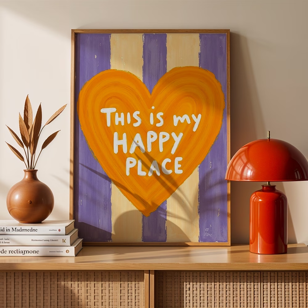 Sustainable Living Products - Moderner, Retro-Wandkunstdruck mit Sprüchen „This Is